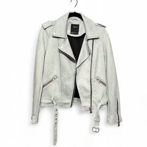 Light Blue Biker Jacket